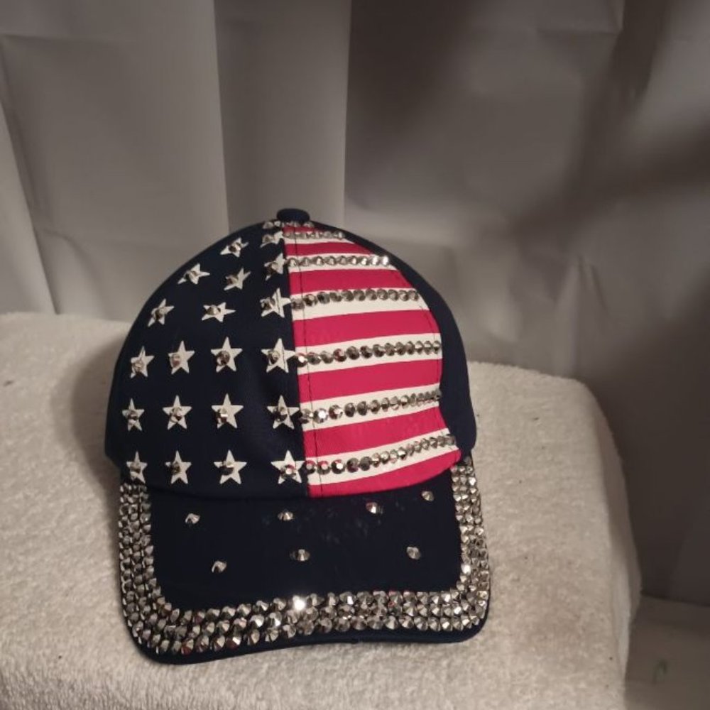 SUMMER CLEARANCE SALE   -- -RED WHITE BLUE CAP FOR HOLIDAYS AND OTHER EVENTS